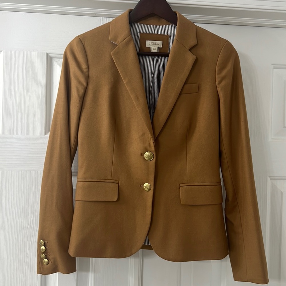 J. Crew Schoolboy Blazer Size 00 Camel